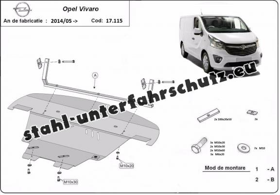 Unterfahrschutz für Motor der Marke Opel Vivaro