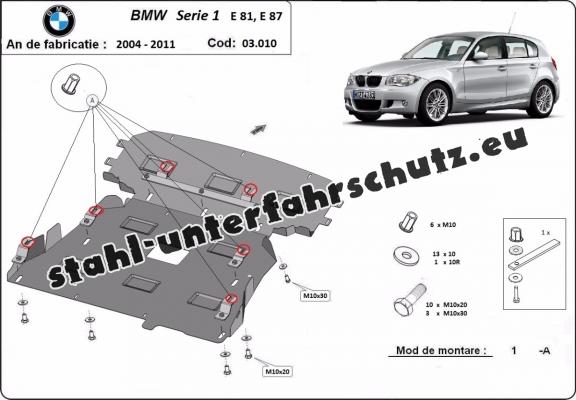 Unterfahrschutz für Motor der Marke BMW Seria 1 E81;E87;E82