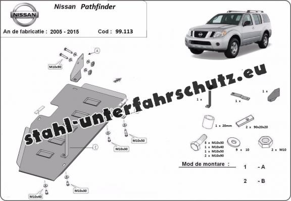 Stahschutz für Treibstofftank der Marke Nissan Pathfinder R51