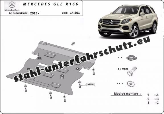 Unterfahrschutz für Motor der Marke Mercedes GL X166
