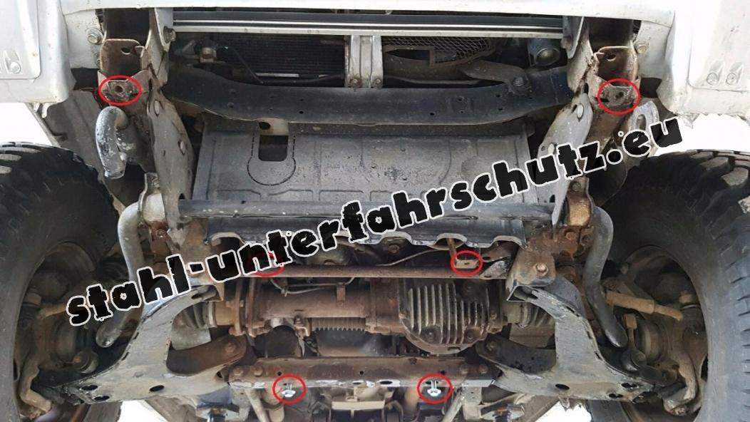 Verteilergetriebe UFS für Mitsubishi Pajero III/Shogun III/Montero III V60  3,0; 3,2; 3,8, einzelne Unterfahschutzplatten, Unterfahrschutzplatten, RIVAL