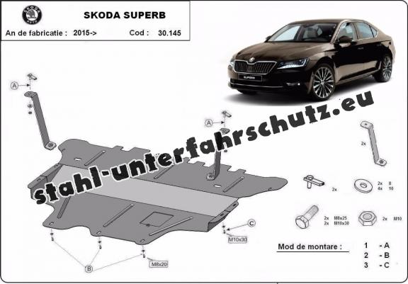 Unterfahrschutz für Motor der Marke Skoda Superb - Schaltgetriebe