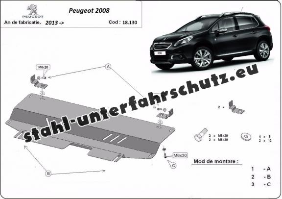Unterfahrschutz für Motor der Marke Peugeot 2008
