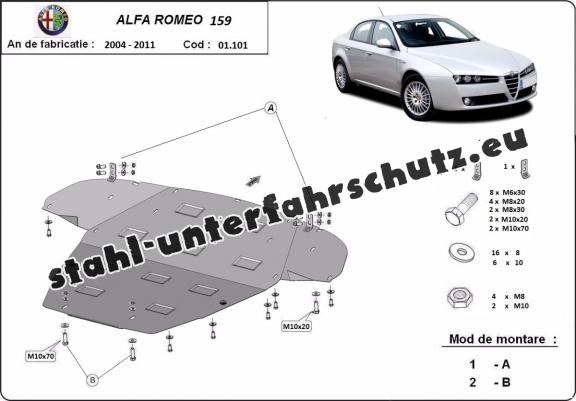 Unterfahrschutz für Motor der Marke Alfa Romeo 159