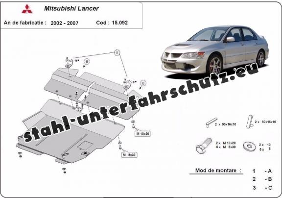 Unterfahrschutz für Motor der Marke Mitsubishi Lancer
