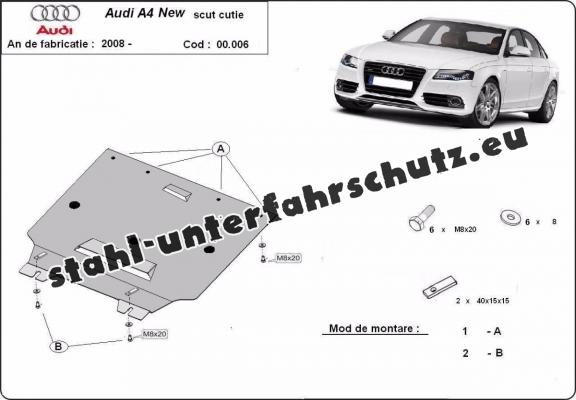 Stahl Getriebe Schutz für  Audi A4 4 B8