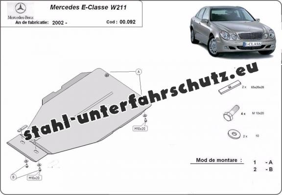 Unterfahrschutz aus Stahl für Automatikgetriebe der Marke Mercedes E-Clasee W211