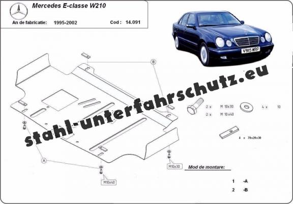Unterfahrschutz für Motor der Marke Mercedes E-Class W210