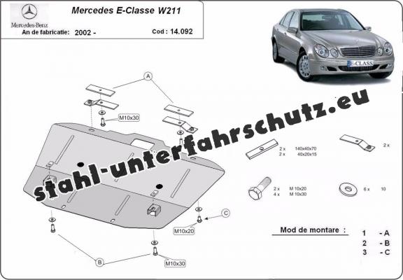 Unterfahrschutz für Motor der Marke Mercedes E-Class W211