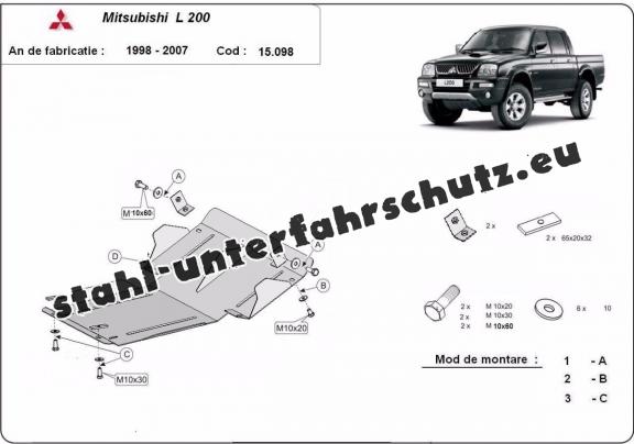 Unterfahrschutz für Motor der Marke Mitsubishi L200