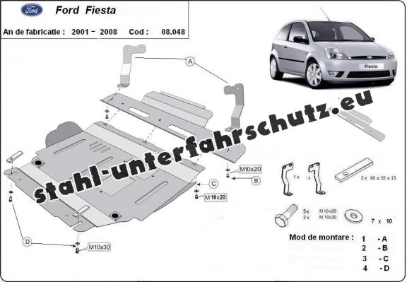 Unterfahrschutz für Motor der Marke Ford Fiesta