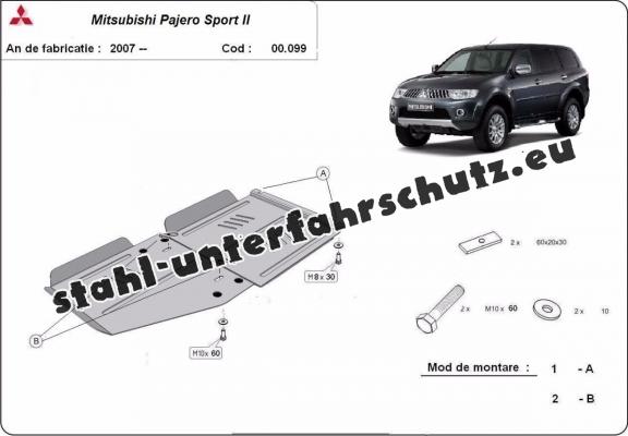 Unterfahrschutz für Getriebe  aus  Mitsubishi Pajero Sport 2