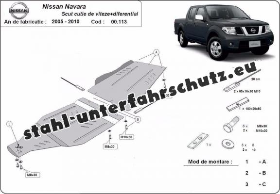 Unterfahrschutz für Getriebe  aus  Nissan Navara