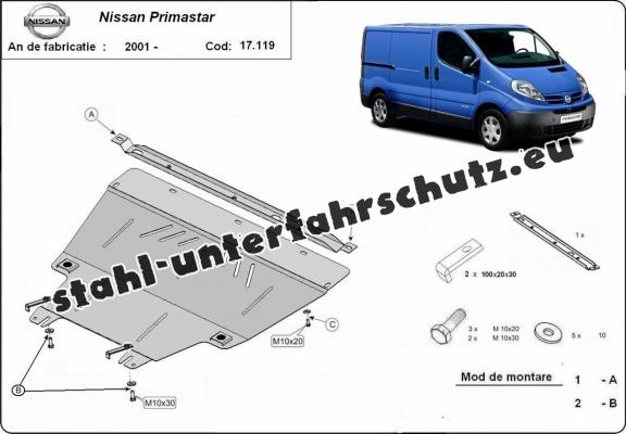 Unterfahrschutz für Motor der Marke Nissan Primastar