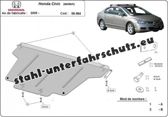 Unterfahrschutz für Motor der Marke Honda Civic (sedan)