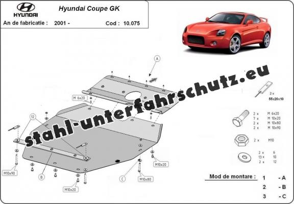 Unterfahrschutz für Motor der Marke Hyundai Coupé Gk