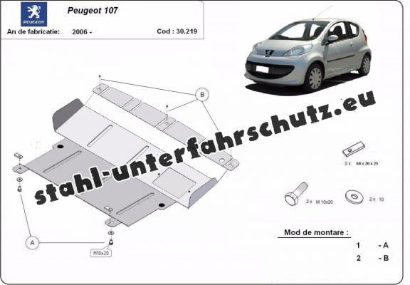 Unterfahrschutz für Motor der Marke Peugeot 107