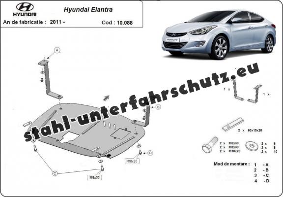 Unterfahrschutz für Motor der Marke Hyundai Elantra 2