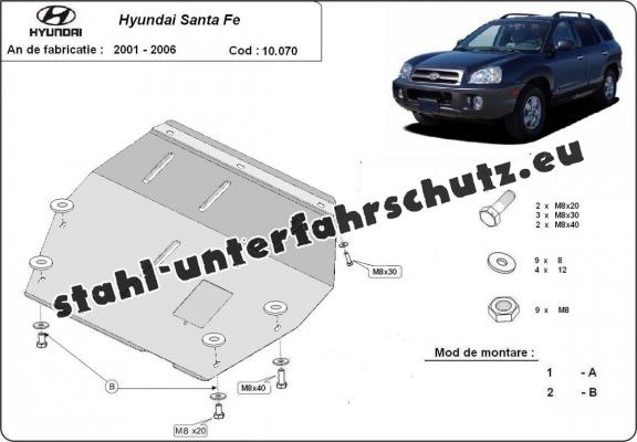 Unterfahrschutz für Motor der Marke Hyundai Santa Fe