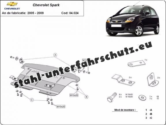 Unterfahrschutz für Motor der Marke Chevrolet Spark