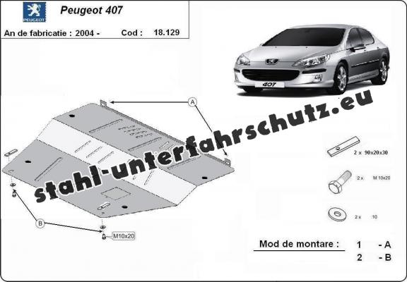 Unterfahrschutz für Motor der Marke Peugeot 407