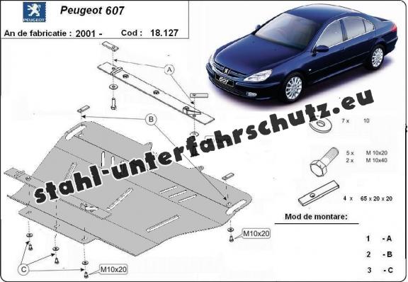 Unterfahrschutz für Motor der Marke Peugeot 607