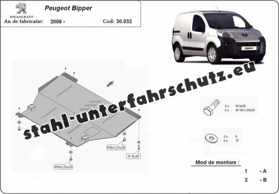 Unterfahrschutz für Motor der Marke Peugeot Bipper
