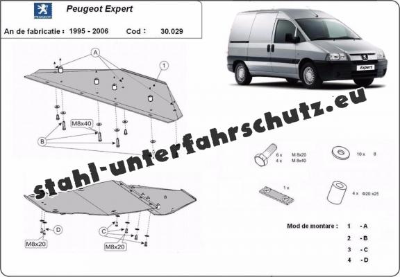 Unterfahrschutz für Motor der Marke Peugeot Expert