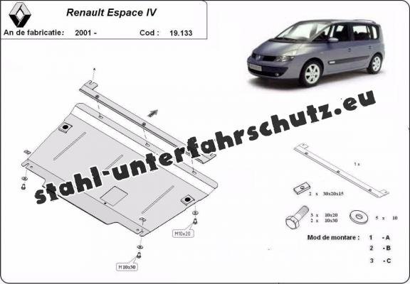 Unterfahrschutz für Motor der Marke Renault Espace 4