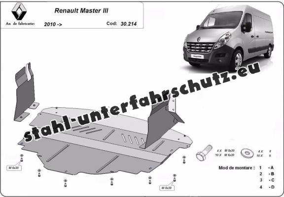 Unterfahrschutz für Motor der Marke Renault Master 3