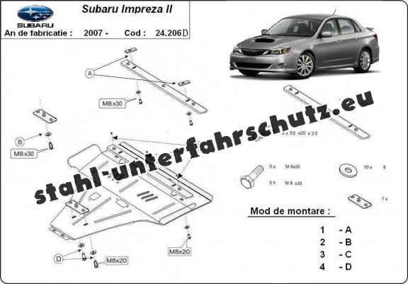 Unterfahrschutz für Motor der Marke Subaru Impreza diesel