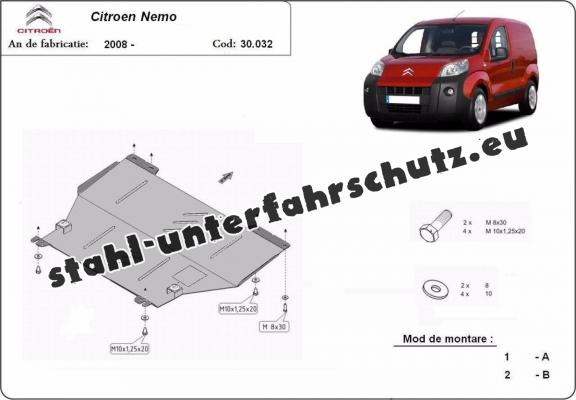 Unterfahrschutz für Motor der Marke Citroen Nemo