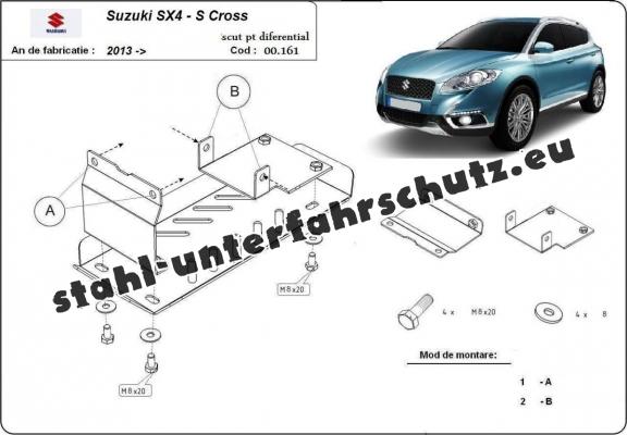 Stahl Differentialschutz für  Suzuki S-Cross - 4WD