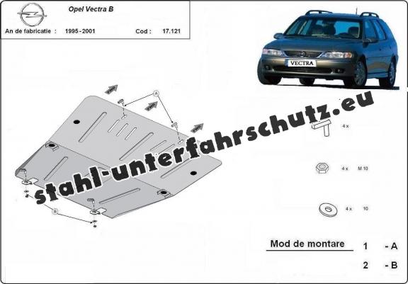 Unterfahrschutz für Motor der Marke Opel Vectra B