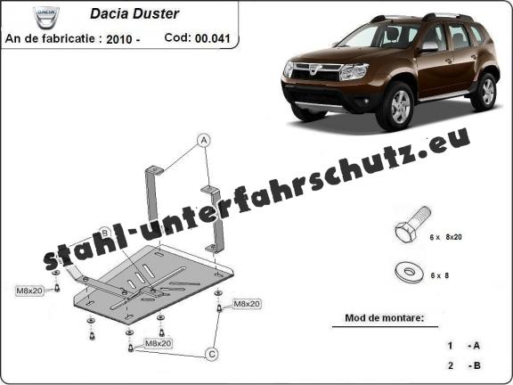 Stahl Differentialschutz für  Dacia Duster