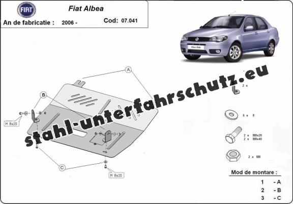 Unterfahrschutz für Motor der Marke Fiat Albea