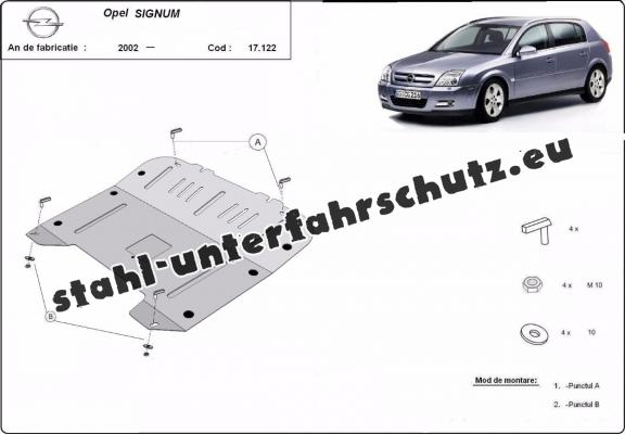 Unterfahrschutz für Motor der Marke Opel Signum