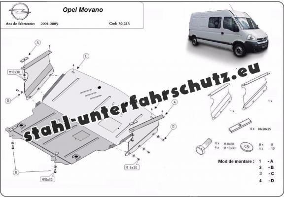 Unterfahrschutz für Motor der Marke Opel Movano