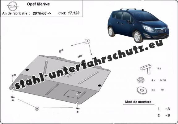 Unterfahrschutz für Motor der Marke Opel Meriva