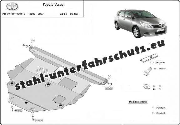 Unterfahrschutz für Motor der Marke Toyota Corolla Verso