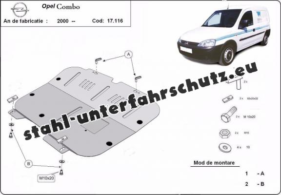 Unterfahrschutz für Motor der Marke Opel Combo C  