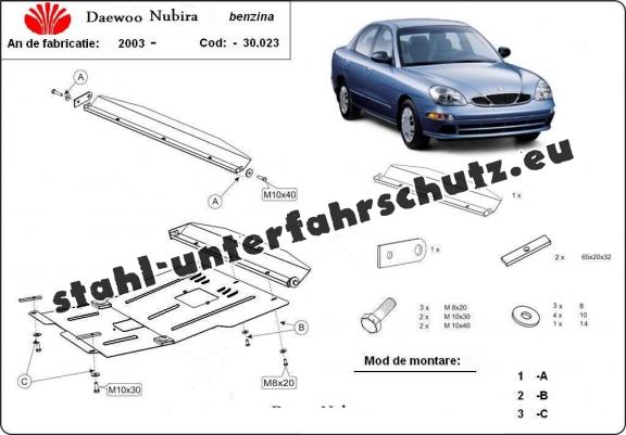 Unterfahrschutz für Motor der Marke Daewoo Nubira