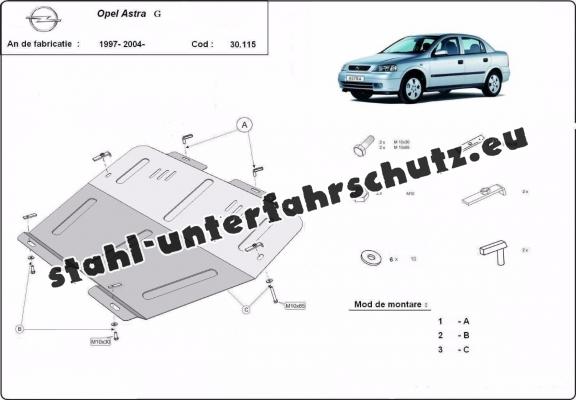 Unterfahrschutz für Motor der Marke Opel Astra G