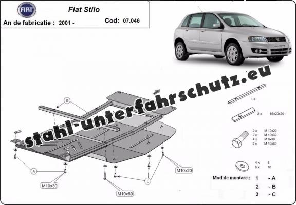 Unterfahrschutz für Motor der Marke Fiat Stilo