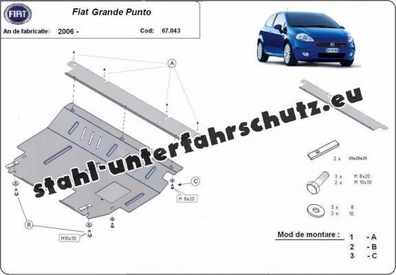 Unterfahrschutz für Motor der Marke Fiat Grande Punto