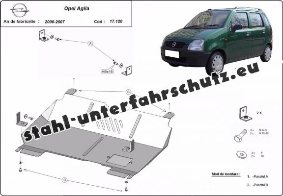 Unterfahrschutz für Motor der Marke Opel Agila (H00)