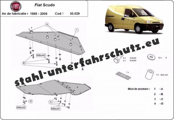 Unterfahrschutz für Motor der Marke Fiat Scudo