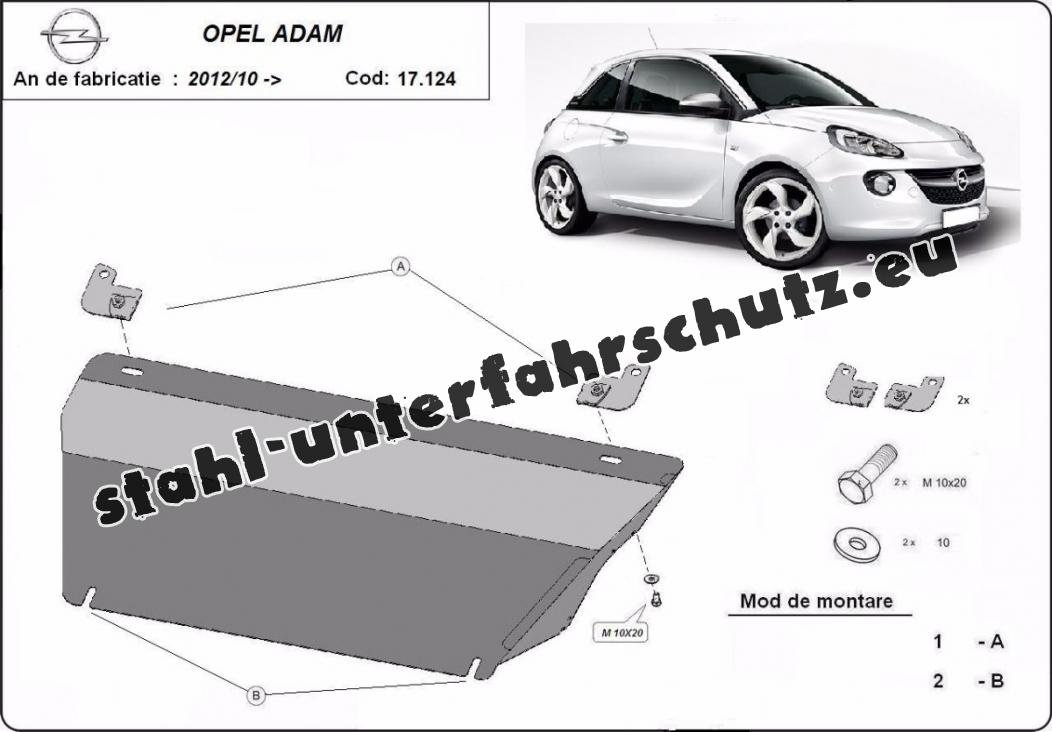 Unterfahrschutz für Motor der Marke Opel Adam