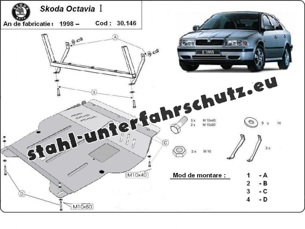 Unterfahrschutz Unterbodenschutz Motorschutz Für SKODA OCTAVIA 2017-2020