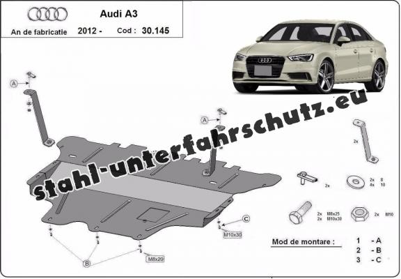 Unterfahrschutz für Motor der Marke Audi A3 (8V)